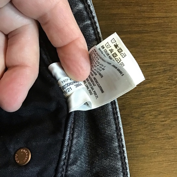 American Eagle 2 Short High Rise Jeggings Faded Black Gray Soft Knit Skinny Jean - Picture 10 of 11